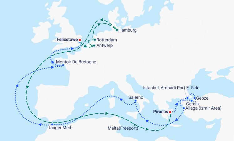 Escale inaugurale du service FEMEX de CMA CGM à Montoir